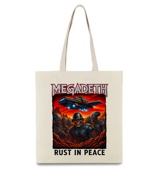 Еко-сумка Rust in peace art Megadeth Бежевий фото