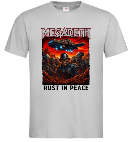 Чоловіча футболка Rust in peace art Megadeth Сірий фото