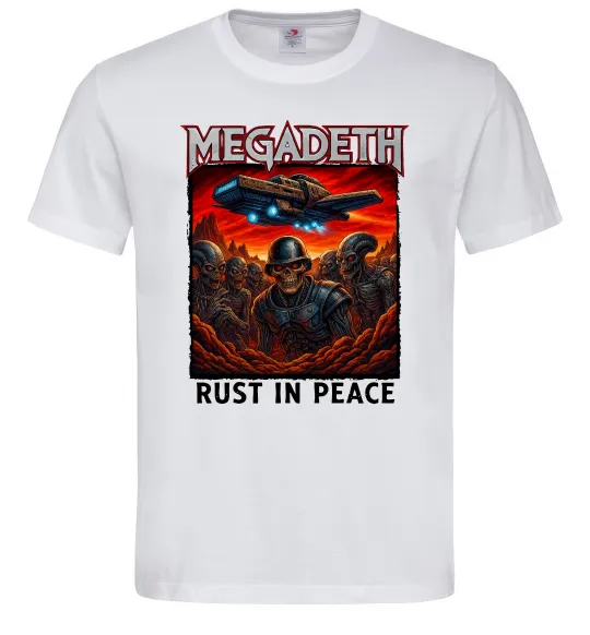 Чоловіча футболка Rust in peace art Megadeth Білий фото