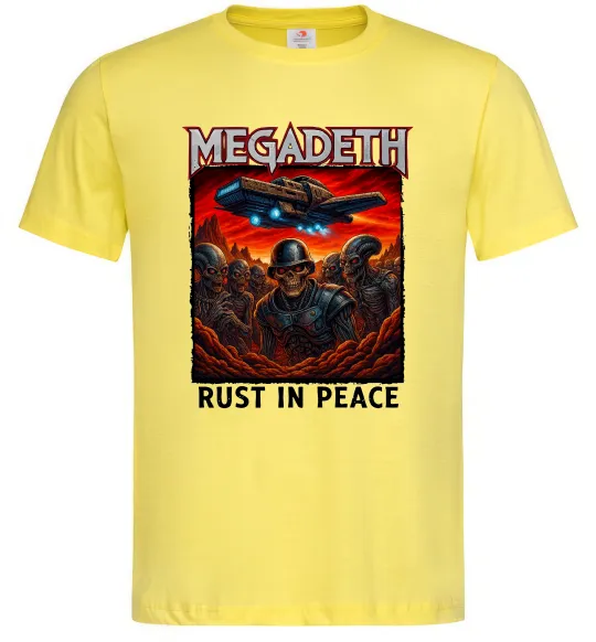 Чоловіча футболка Rust in peace art Megadeth Лимонний фото