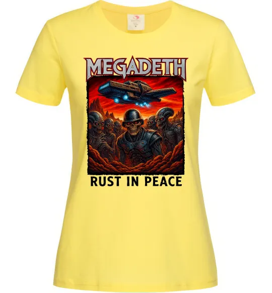 Жіноча футболка Rust in peace art Megadeth Лимонний фото
