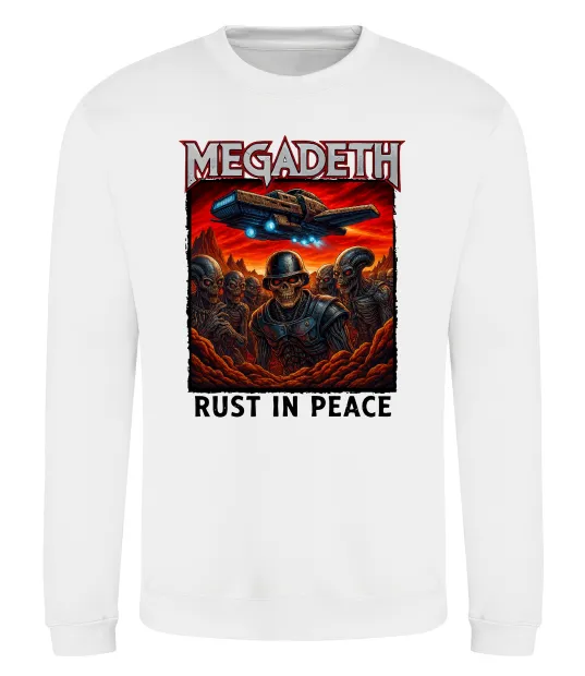 Світшот Rust in peace art Megadeth Білий фото