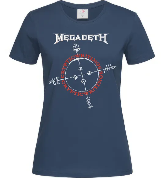 Жіноча футболка Megadeth CrypticWritings Темно-синій фото