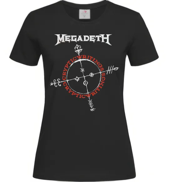 Жіноча футболка Megadeth CrypticWritings Чорний фото