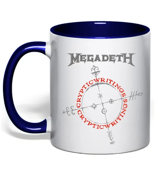 Чашка з кольоровою ручкою Megadeth CrypticWritings Глибокий темно-синій фото