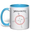 Чашка з кольоровою ручкою Megadeth CrypticWritings Блакитний фото