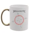 Чашка з кольоровою ручкою Megadeth CrypticWritings Золото фото