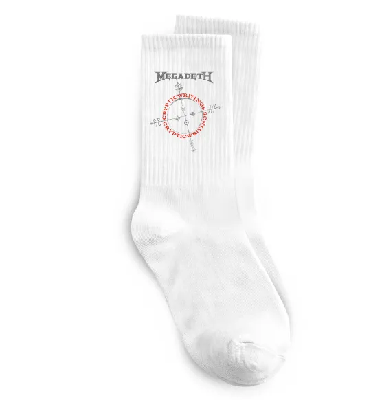 Шкарпетки Megadeth CrypticWritings Білий фото