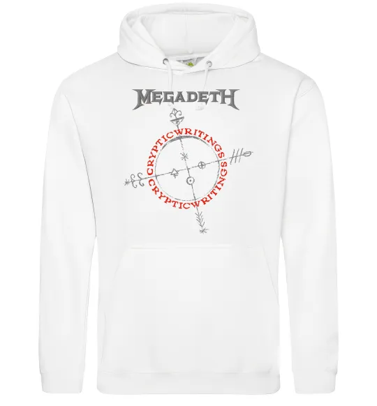 Чоловіча толстовка (худі) Megadeth CrypticWritings Білий фото