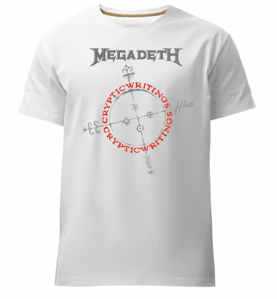 Чоловіча преміум футболка Megadeth CrypticWritings Білий фото