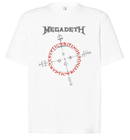 Футболка Оверсайз Megadeth CrypticWritings Білий фото