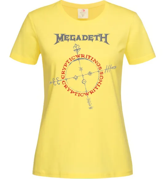 Жіноча футболка Megadeth CrypticWritings Лимонний фото