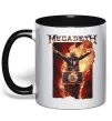 Чашка з кольоровою ручкою Megadeth fire Vic Чорний Чашка з кольоровою ручкою Megadeth fire Vic Чорний фото