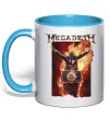 Чашка з кольоровою ручкою Megadeth fire Vic Блакитний Чашка з кольоровою ручкою Megadeth fire Vic Блакитний фото