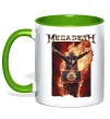 Чашка з кольоровою ручкою Megadeth fire Vic Зелений Чашка з кольоровою ручкою Megadeth fire Vic Зелений фото