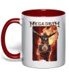 Чашка з кольоровою ручкою Megadeth fire Vic Червоний Чашка з кольоровою ручкою Megadeth fire Vic Червоний фото