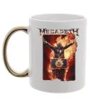 Чашка з кольоровою ручкою Megadeth fire Vic Золото Чашка з кольоровою ручкою Megadeth fire Vic Золото фото