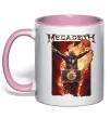 Чашка з кольоровою ручкою Megadeth fire Vic Ніжно рожевий Чашка з кольоровою ручкою Megadeth fire Vic Ніжно рожевий фото