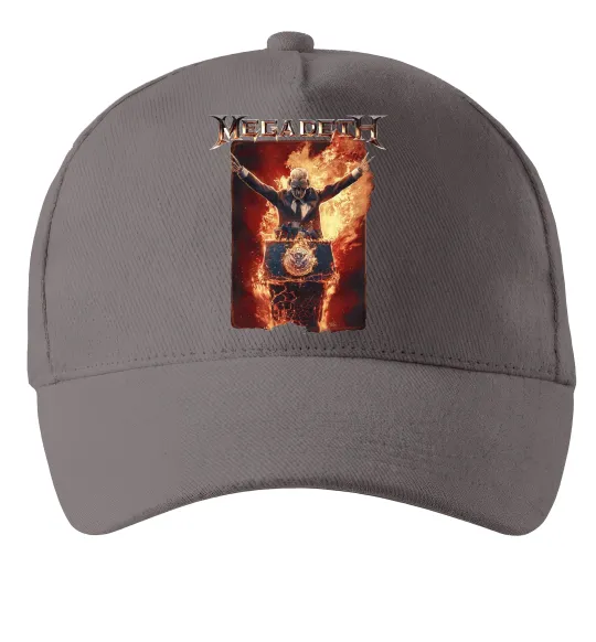 Кепка Megadeth fire Vic Серый фото