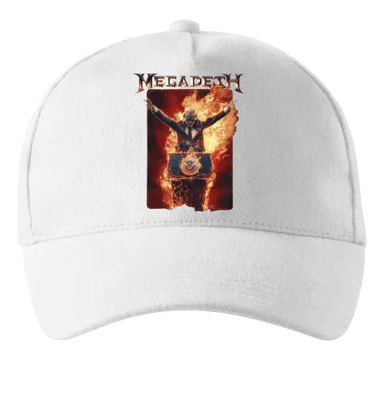 Кепка Megadeth fire Vic Білий фото