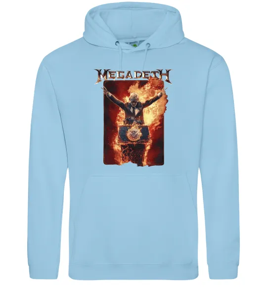Жіноча толстовка (худі) Megadeth fire Vic Блакитний фото