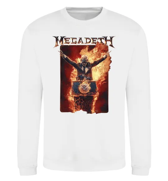 Свитшот Megadeth fire Vic Белый фото