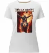Жіноча преміум футболка Megadeth fire Vic Білий фото