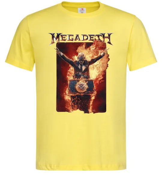 Чоловіча футболка Megadeth fire Vic Лимонний фото
