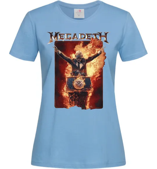 Жіноча футболка Megadeth fire Vic Блакитний фото
