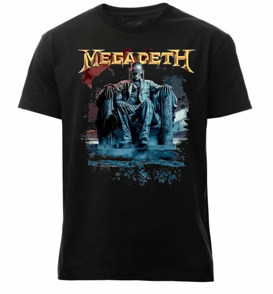 Чоловіча преміум футболка Megadeth Вік Ратлхед Чорний фото