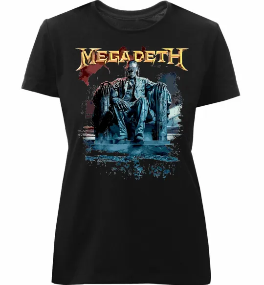 Жіноча преміум футболка Megadeth Вік Ратлхед Чорний фото