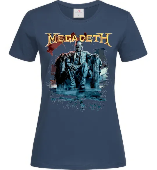 Жіноча футболка Megadeth Вік Ратлхед Темно-синій фото