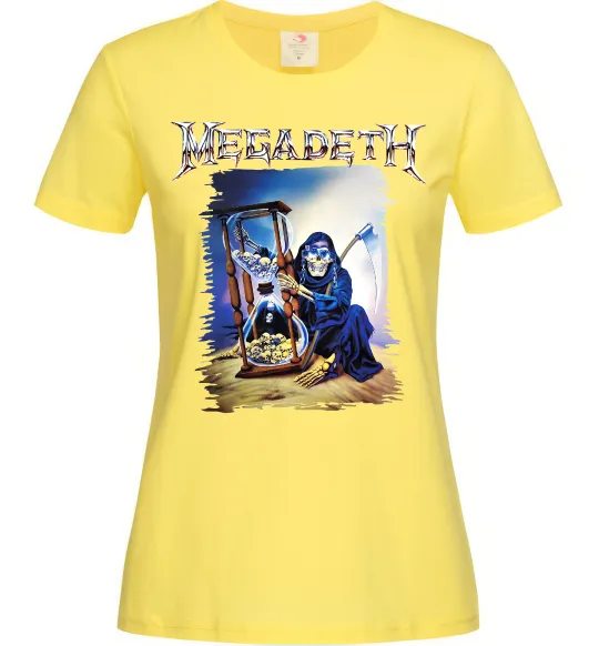 Жіноча футболка Megadeth poster Лимонний фото