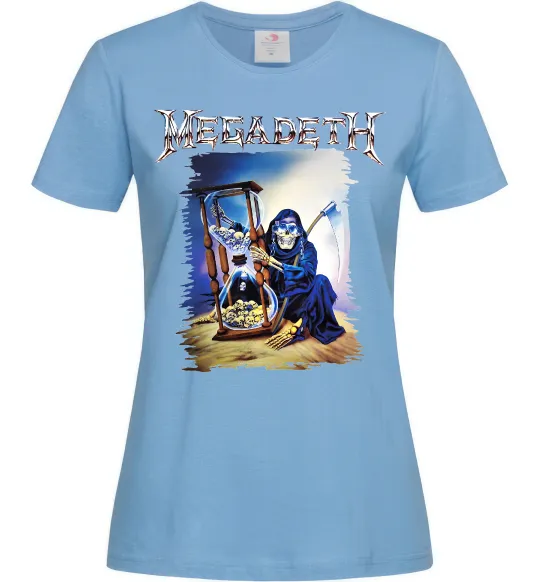 Жіноча футболка Megadeth poster Блакитний фото