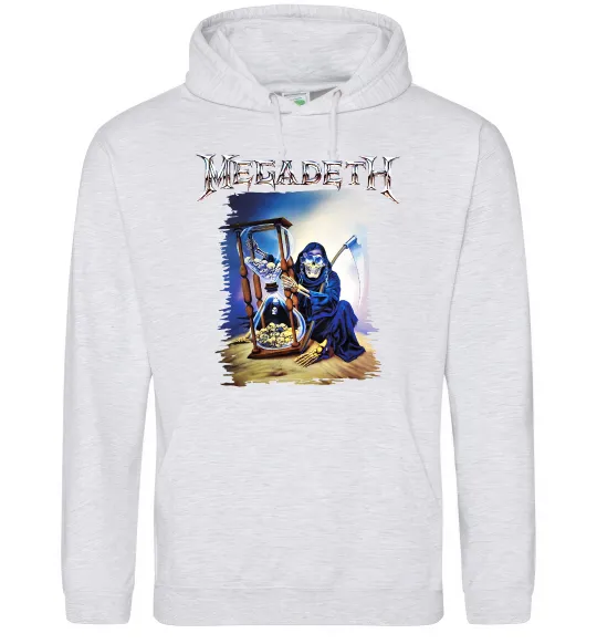 Чоловіча толстовка (худі) Megadeth poster Сірий меланж фото