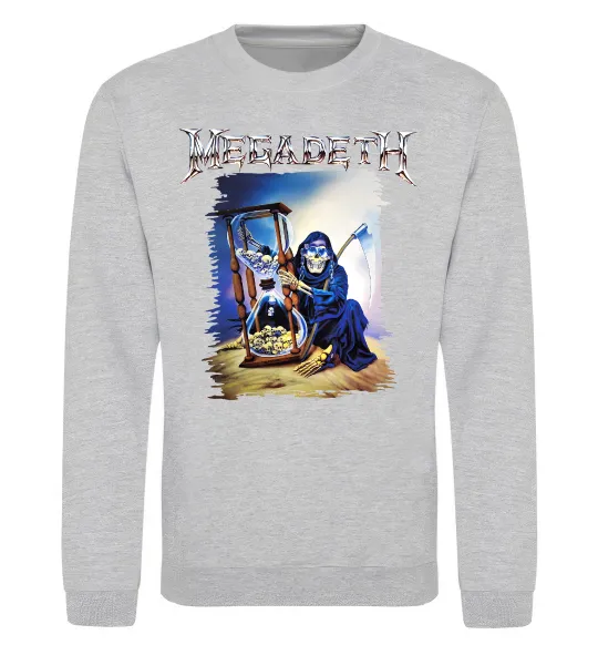 Свитшот Megadeth poster Серый меланж фото