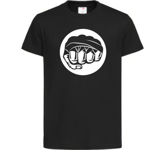 Детская футболка Кулак боксер, колір - чорний, розмір - L Черный фото