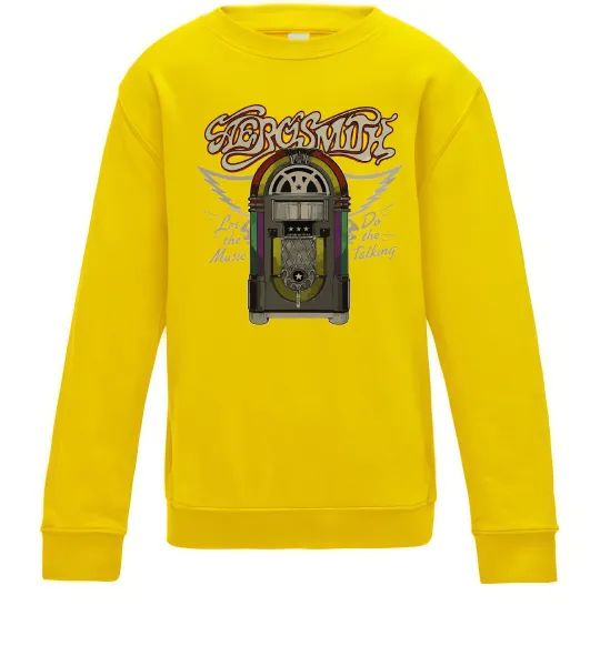 Детский Свитшот Aerosmith let the music do Солнечно желтый фото