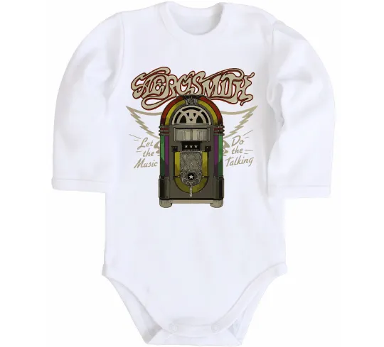 Детский боди Aerosmith let the music do Белый фото