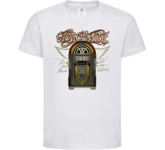 Дитяча футболка Aerosmith let the music do Білий фото