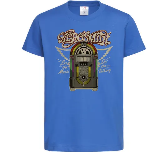 Дитяча футболка Aerosmith let the music do Яскраво-синій фото