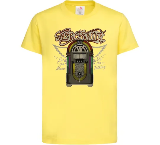 Дитяча футболка Aerosmith let the music do Лимонний фото