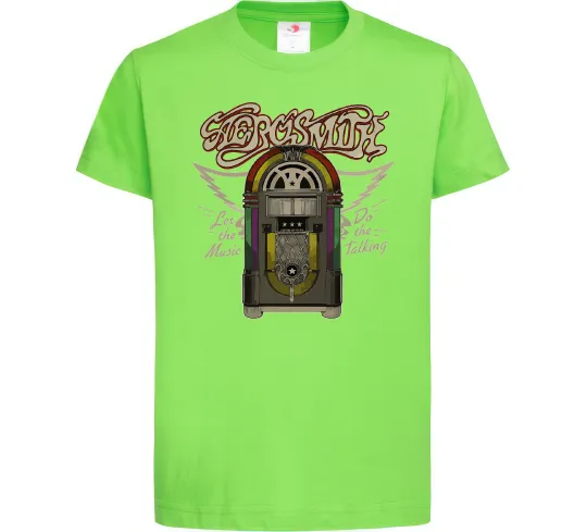 Дитяча футболка Aerosmith let the music do Лаймовий фото