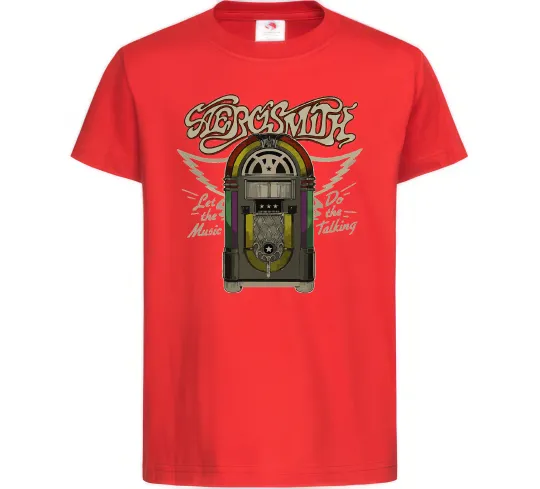 Дитяча футболка Aerosmith let the music do Червоний фото