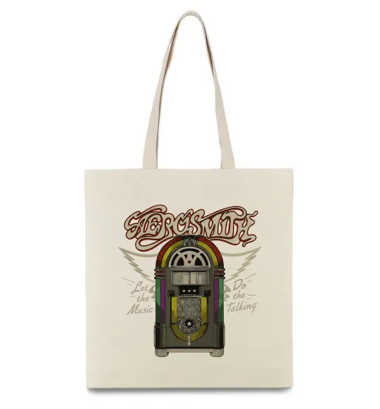 Еко-сумка Aerosmith let the music do Бежевий фото