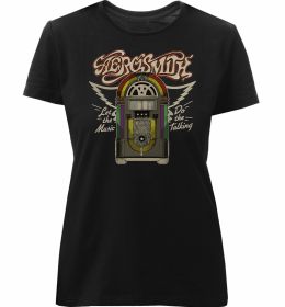 Жіноча преміум футболка Aerosmith let the music do Жіноча преміум футболка Aerosmith let the music do