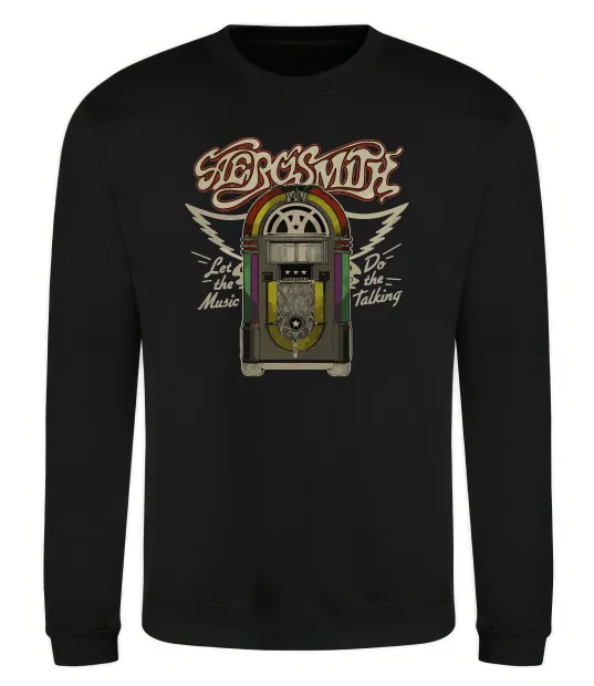 Свитшот Aerosmith let the music do Черный фото