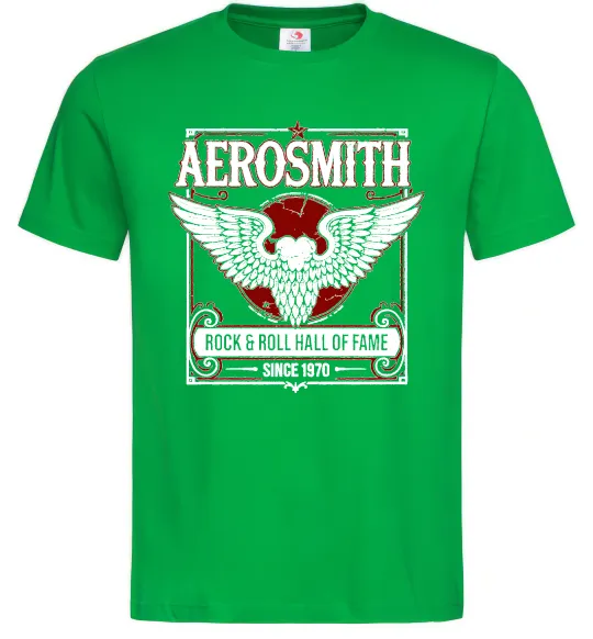 Мужская футболка Aerosmith hall of fame Зеленый фото