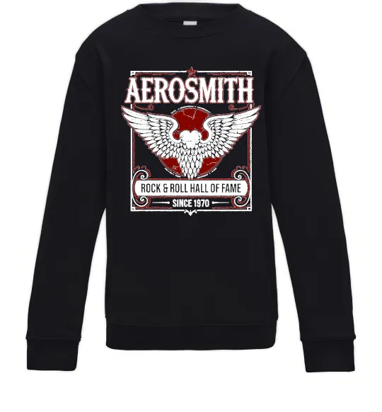 Детский Свитшот Aerosmith hall of fame Черный фото