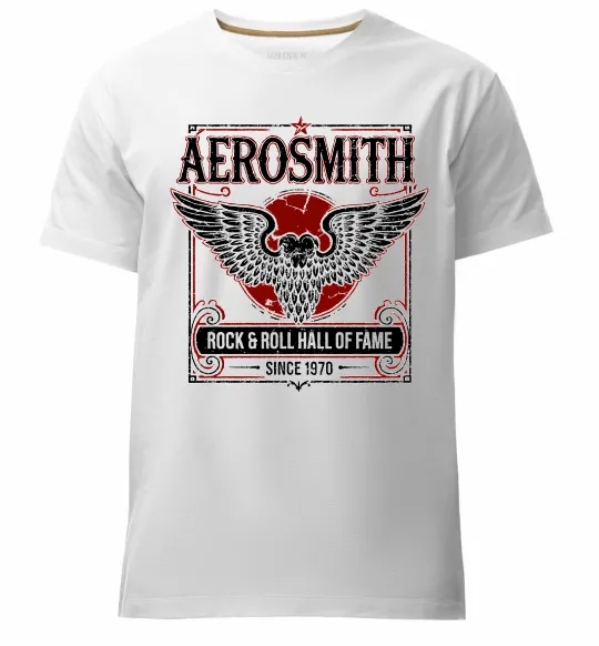 Мужская премиум футболка Aerosmith hall of fame Белый фото